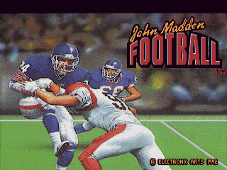 John Madden American Football title screen for Amiga
